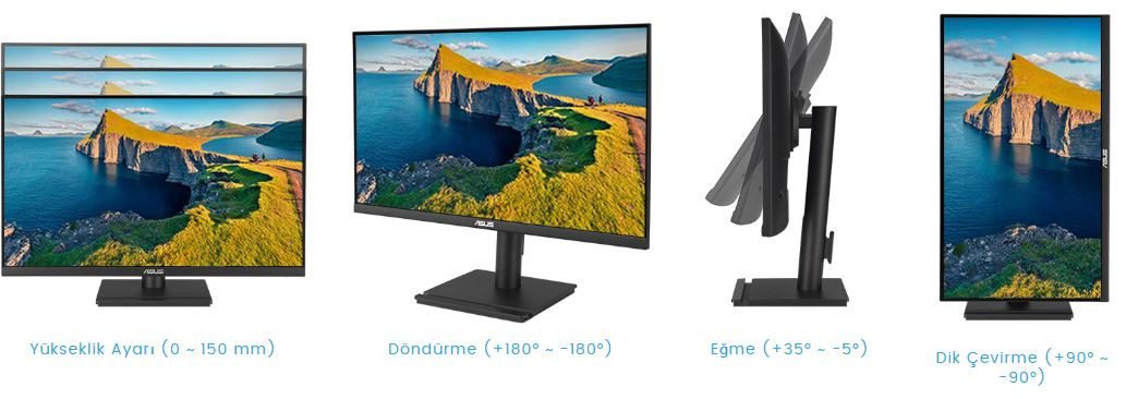 ASUS VA27UCPS 27″ 5ms 60Hz  Adaptive-Sync  HDR-10 4K Ultra HD IPS Monitör
