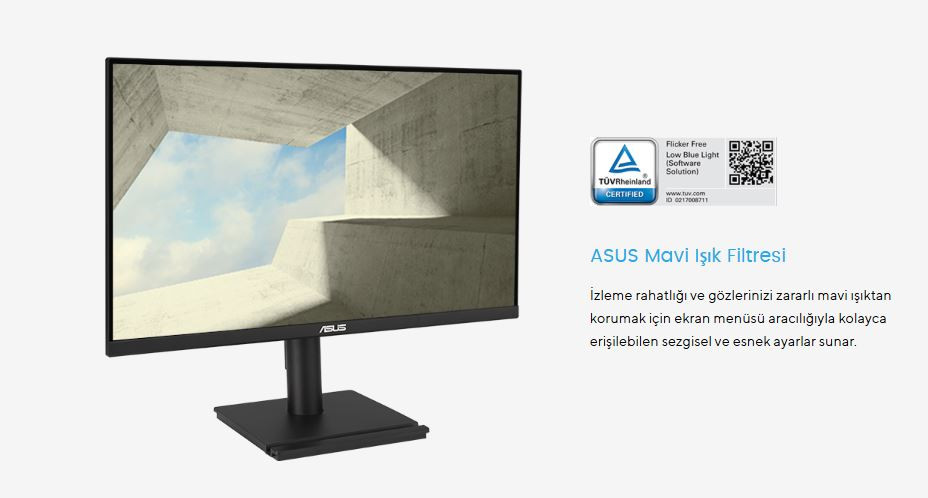 ASUS VA27UCPS 27″ 5ms 60Hz  Adaptive-Sync  HDR-10 4K Ultra HD IPS Monitör