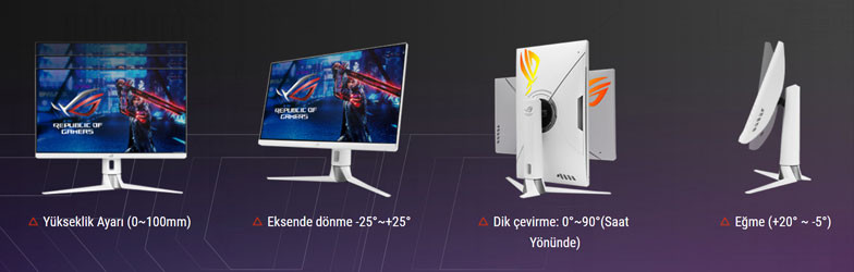 ASUS ROG Strix XG27AQ-W 27″ 170Hz 1ms ELMB Sync DisplayHDR 400 2K QHD Fast IPS Gaming (Oyuncu) Monitör