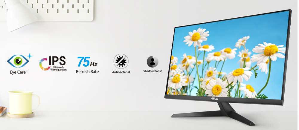 ASUS VY229Q 22″ 75Hz 1ms  Flicker Free Eye Care Full HD IPS Monitör