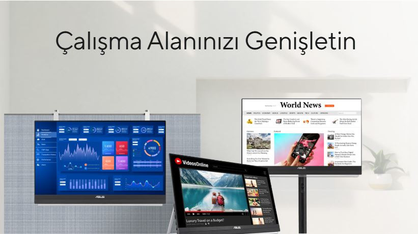 ASUS ZenScreen MB27ACF 27″ 5ms 100Hz 2K QHD IPS Taşınabilir Monitör