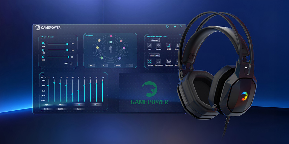 GamePower Ryo Siyah 7.1 Surround Rainbow Gaming Kulaklık