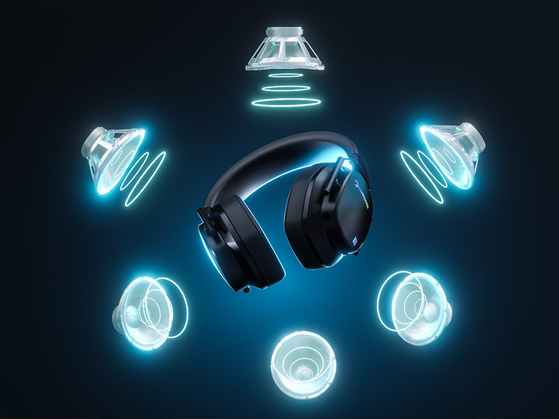 GamePower Kai Titanium Ultra Wireless 7.1 Surround Hi-Fi Rainbow Gaming Kulaklık