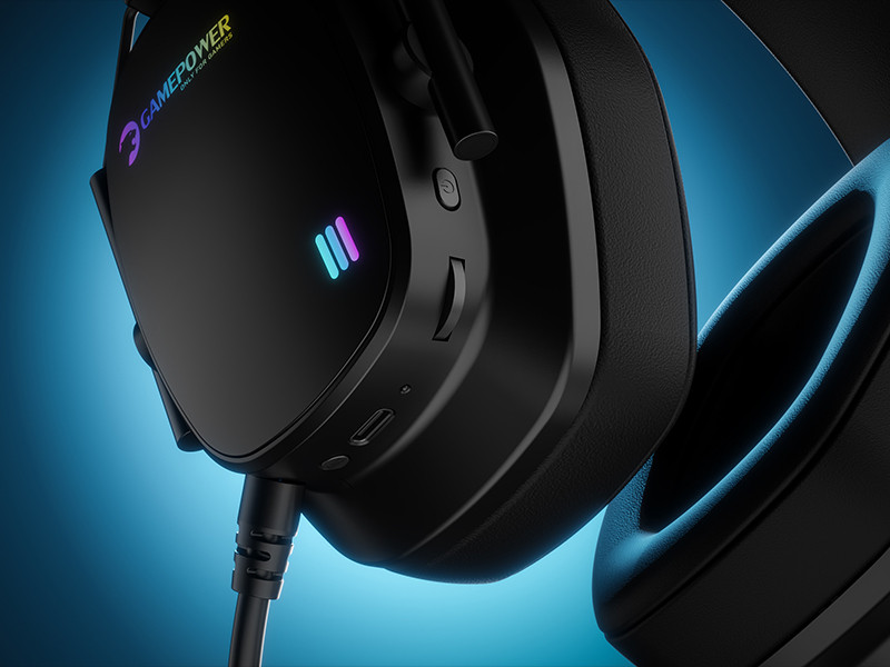 GamePower Kai Titanium Ultra Wireless 7.1 Surround Hi-Fi Rainbow Gaming Kulaklık