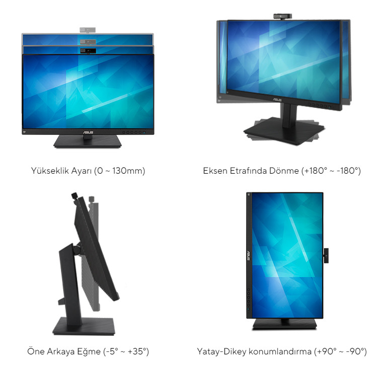 ASUS BE24EQSK 24″ 75Hz 5ms Eye Care Web Cam Full HD IPS Monitör