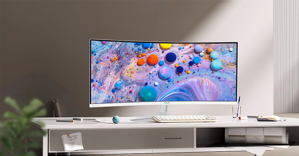 ASUS VU34WCIP-W 34″ 100Hz 1ms Eye Care Hava İyonizeri Curved WQHD VA Monitör