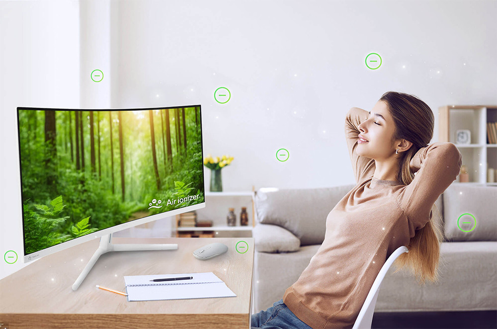 ASUS VU34WCIP-W 34″ 100Hz 1ms Eye Care Hava İyonizeri Curved WQHD VA Monitör