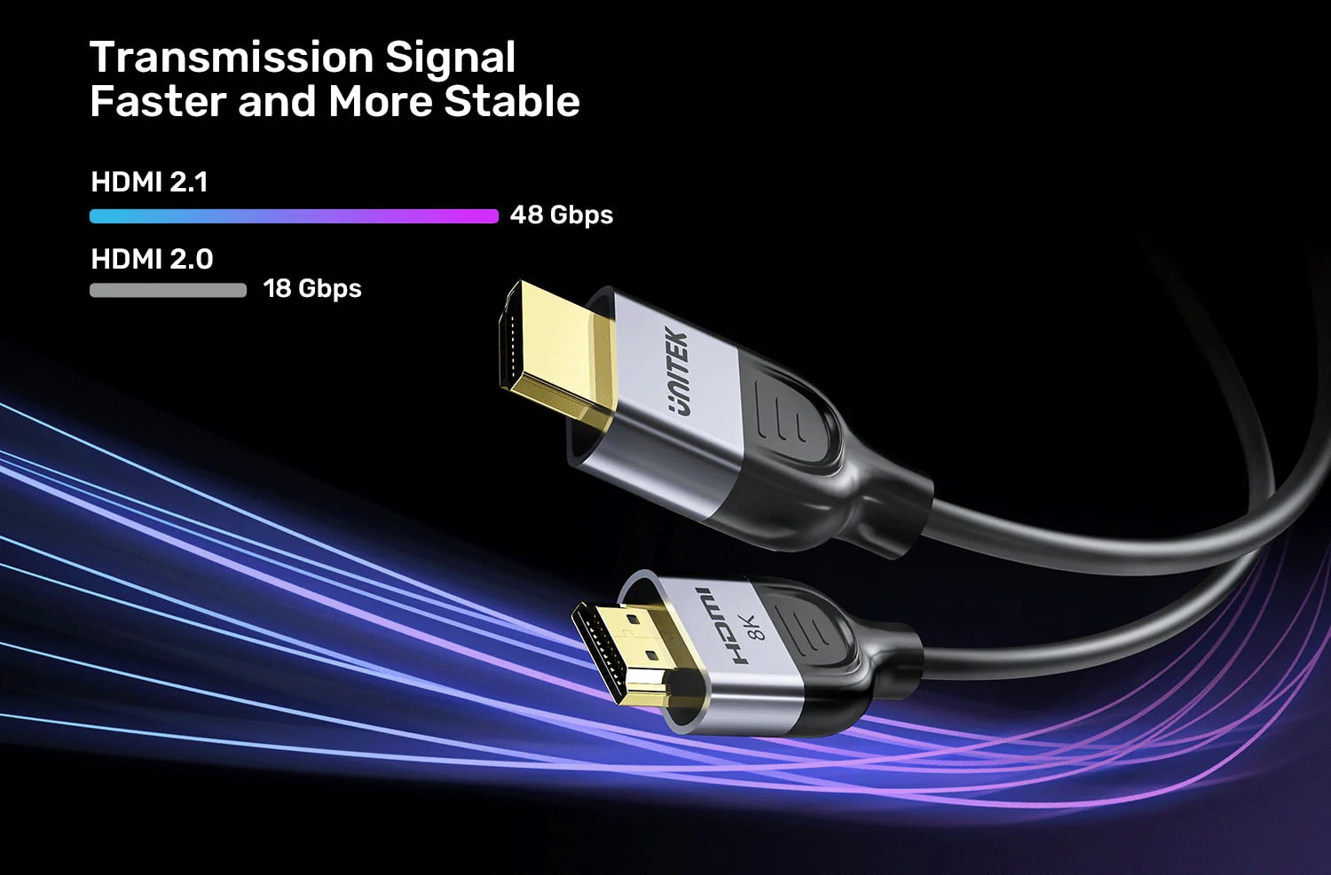 Unitek HDMI Kablo v2.1 8K&60Hz 1Mt C11086GY01-1M