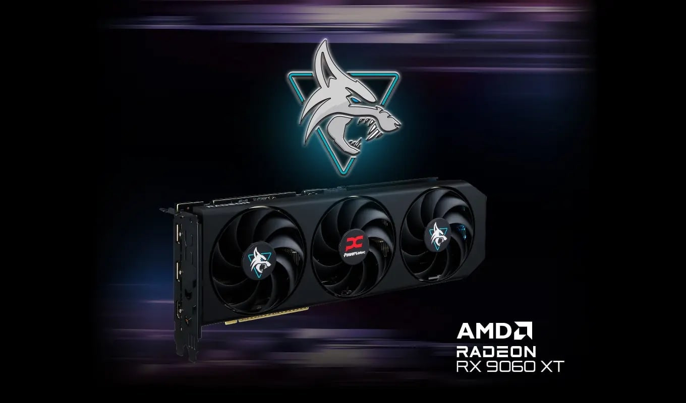 POWERCOLOR HELLHOUND RX9060XT 16G-L/OC Gaming Ekran Kartı