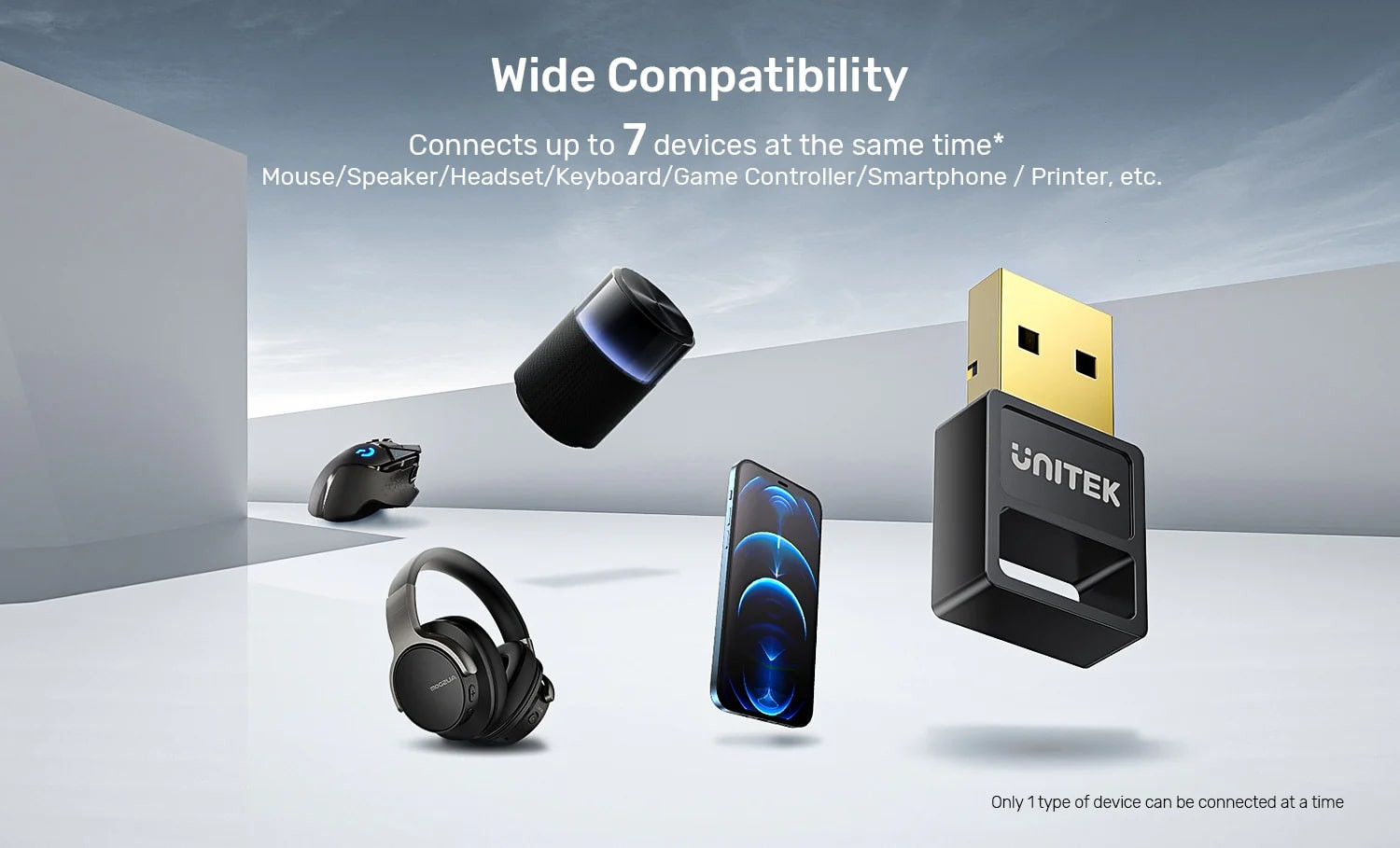 Unitek Usb Bluetooth v5.3 Kablosuz Adaptör B105B
