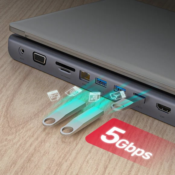 Unitek USB-C 11 in 1 Evrensel Hub MST Destekli D1022B