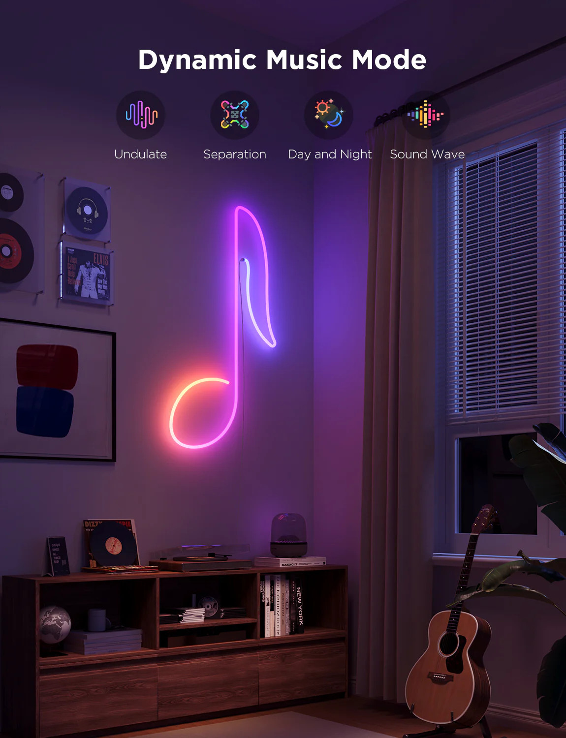 Govee Neon Rope Light 2 Led Işık Siyah 4M - H61D4-B