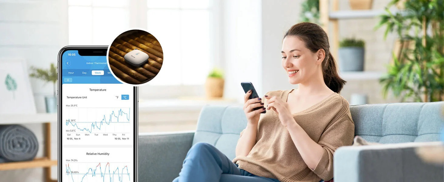Govee Wi-Fi Nem Ölçer Termo-Higrometre - H5179