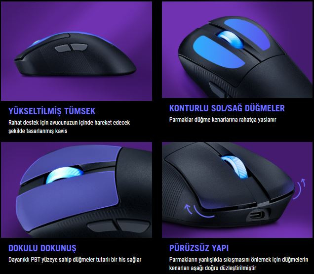 ASUS ROG Keris II Ace Beyaz Kablolu/Kablosuz Gaming Mouse