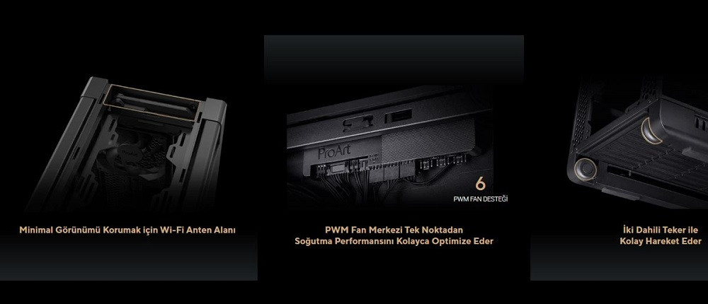 ASUS ProArt PA602 Wood Edition USB 3.2 Metal Panel  ATX Mid-Tower Gaming Kasa