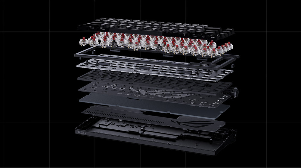 ASUS ROG Azoth NX Snow Switch PBT UK Oyuncu Klavyesi