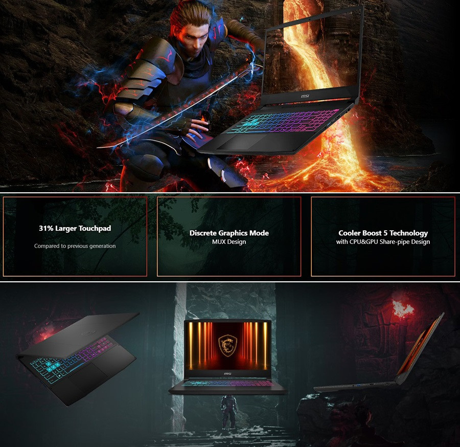 MSI Katana 15 HX B14WFK-449XTR i7-14650HX 16GB DDR5 RTX5060 GDDR7 8GB 1TB SSD 15.6″ QHD 165Hz DOS Notebook