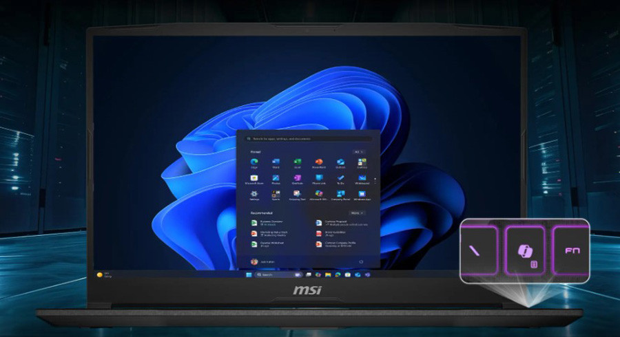 MSI Katana 15 HX B14WFK-449XTR i7-14650HX 16GB DDR5 RTX5060 GDDR7 8GB 1TB SSD 15.6″ QHD 165Hz DOS Notebook