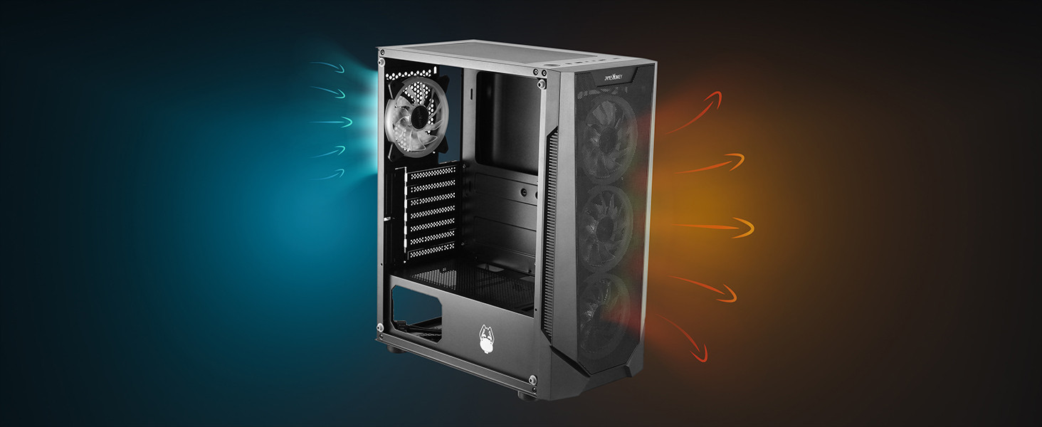 James Donkey Helix H800 4xRainbow Fan Temperli Cam 650W 80+ Bronze ATX Siyah Gaming Kasa