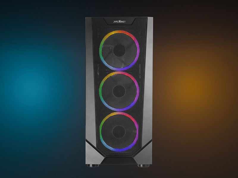 James Donkey Helix H800 4xRainbow Fan Temperli Cam 650W 80+ Bronze ATX Siyah Gaming Kasa