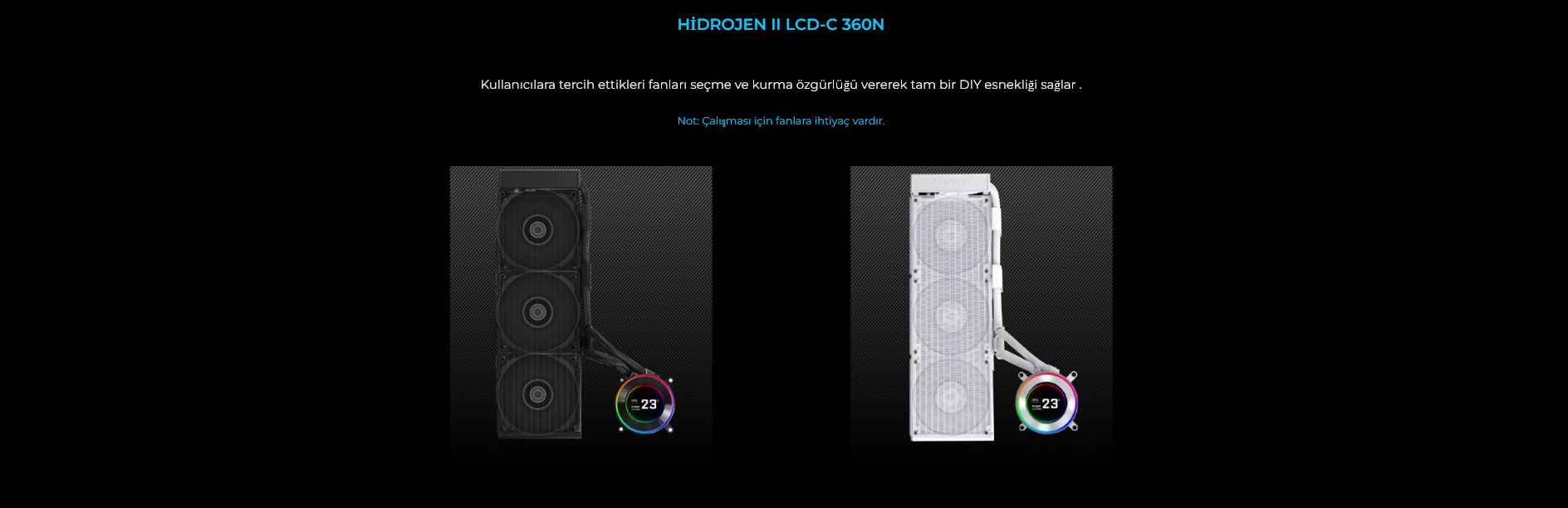 Lian Li Hydro-Shift II LCD-C 360CL Beyaz İşlemci Sıvı Soğutma