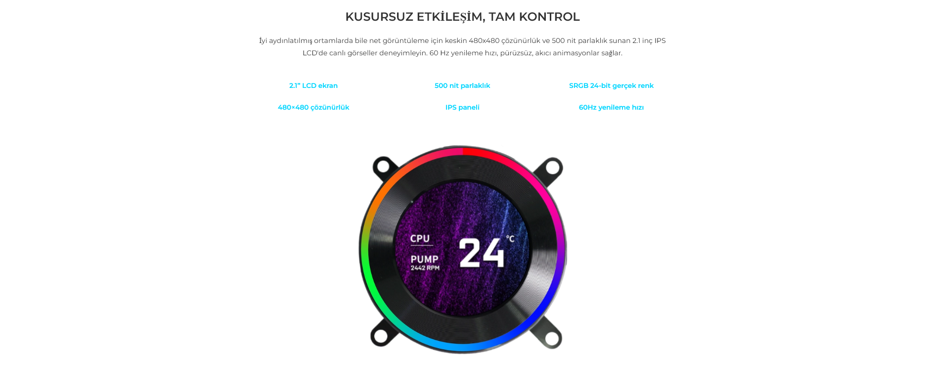 Lian Li Hydro-Shift II LCD-C 360CL Beyaz İşlemci Sıvı Soğutma
