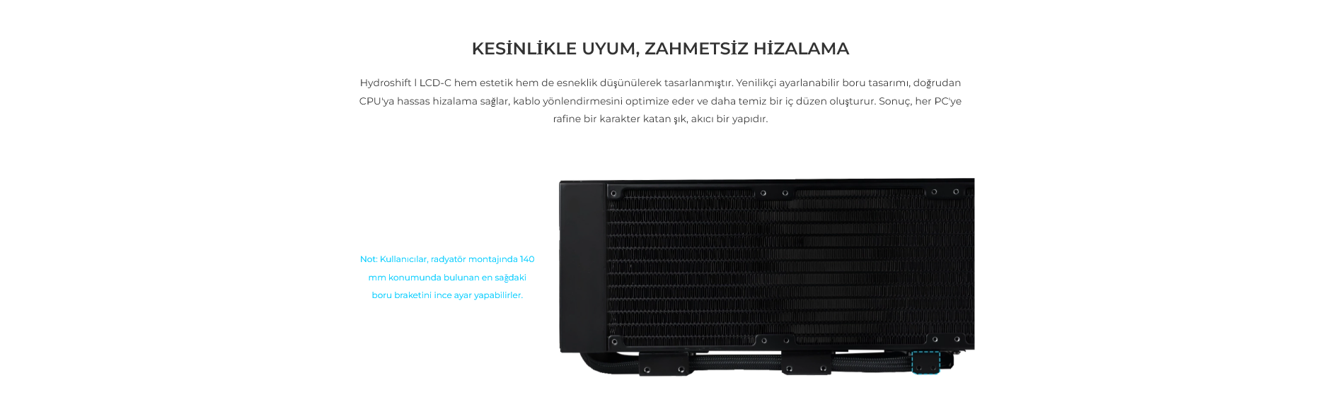 Lian Li Hydro-Shift II LCD-C 360CL Beyaz İşlemci Sıvı Soğutma