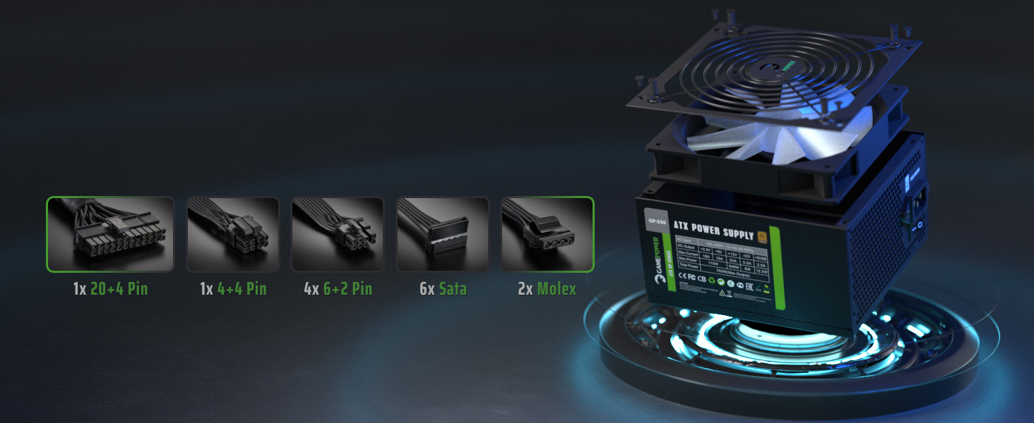 Gamepower GP-550 Power Supply