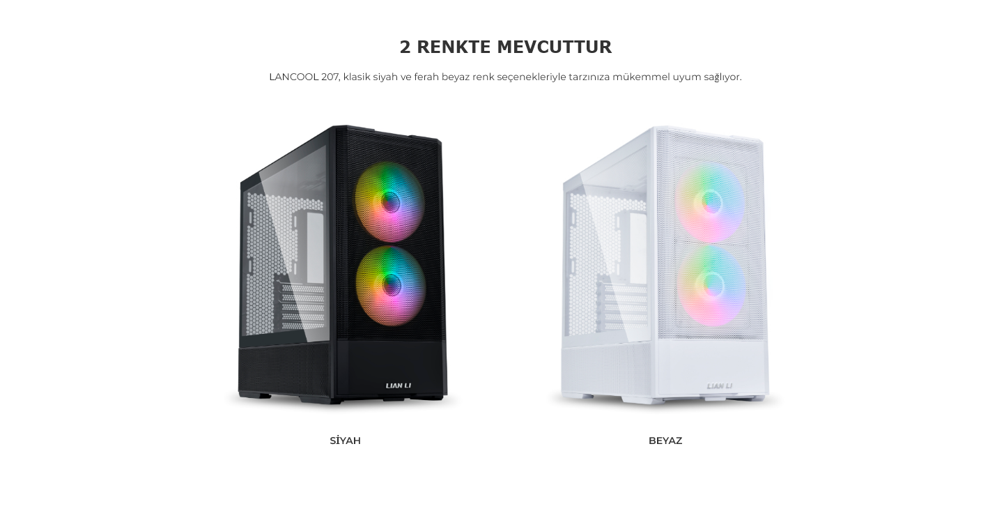 Lian Li Lancool 207 Digital Siyah Mid-Tower ATX Kasa