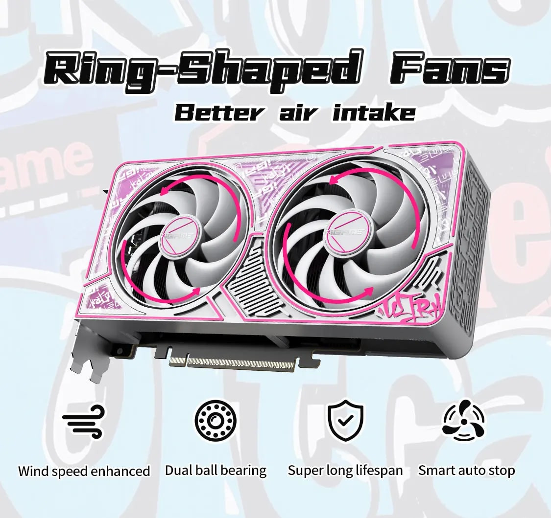 COLORFUL iGame RTX 5080 Vulcan W OC 16GB GDDR7 256Bit Beyaz Ektan Kartı (16GB-V)