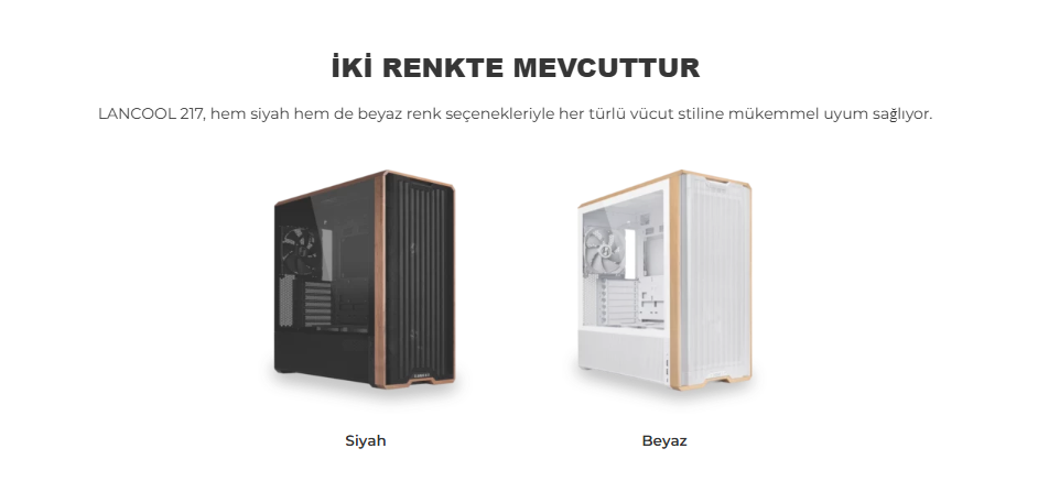 Lian Li Lancool 217 Beyaz E-ATX Mid-Tower Kasa