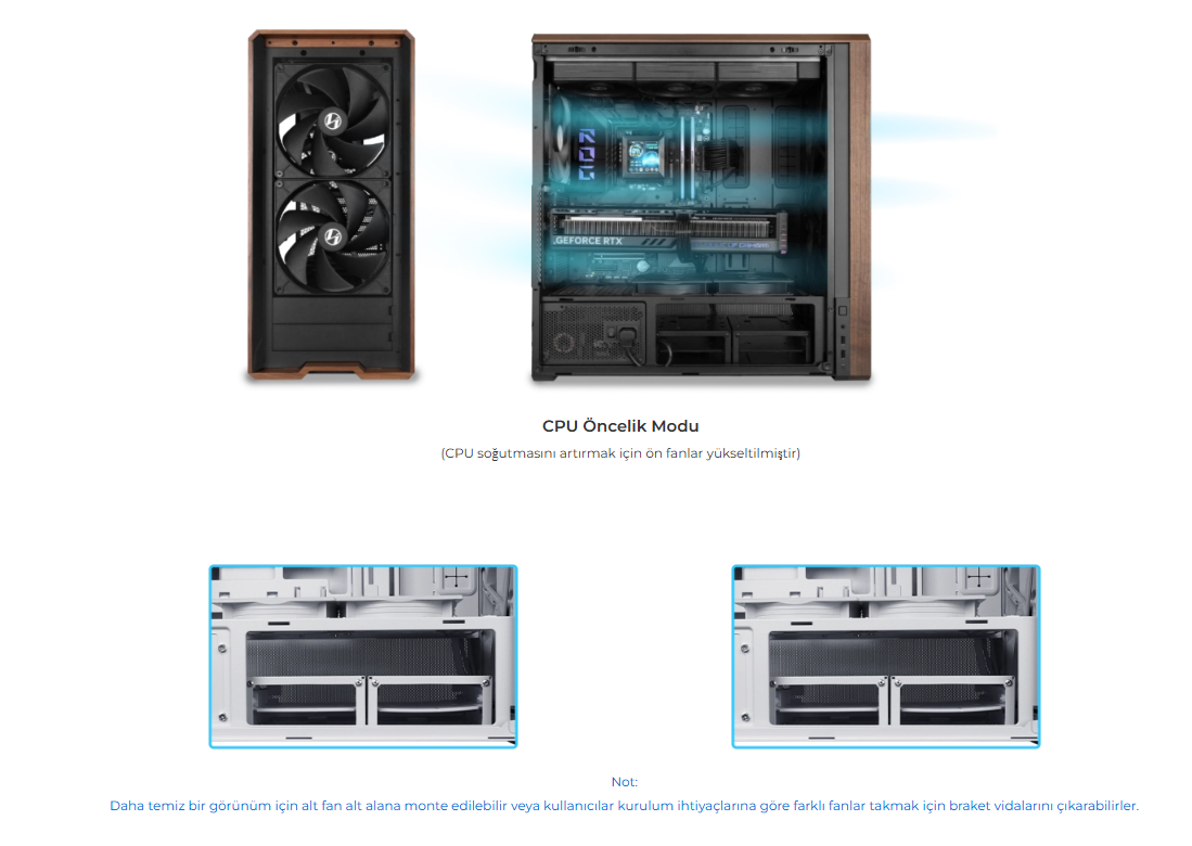 Lian Li Lancool 217 Beyaz E-ATX Mid-Tower Kasa