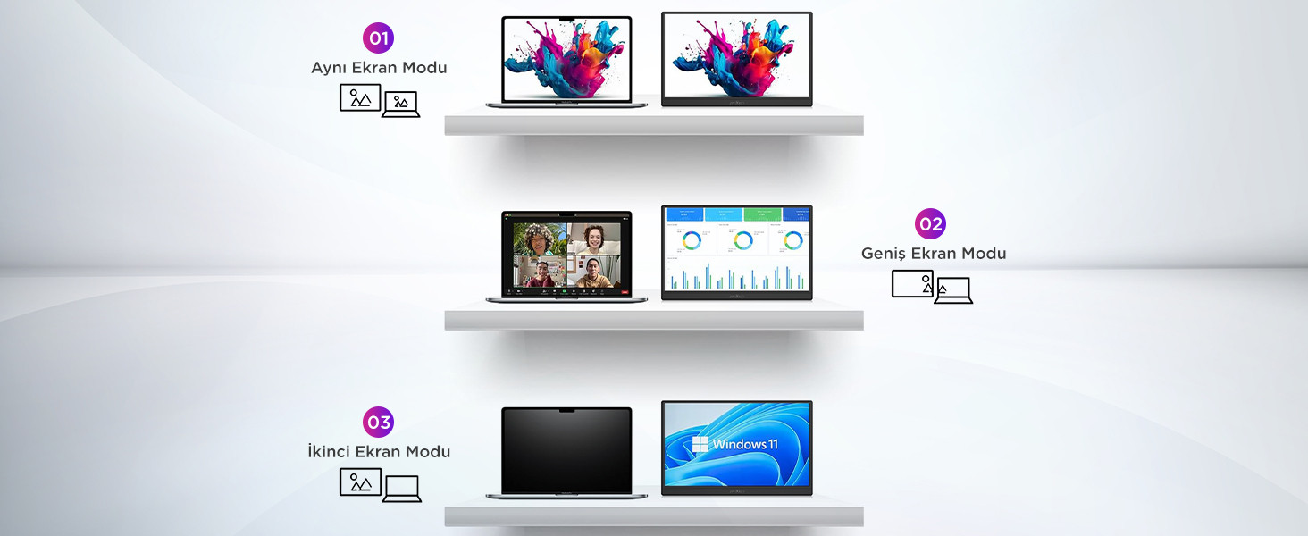 James Donkey JDP15 15,6″ 60Hz Full HD Taşınabilir IPS Monitör
