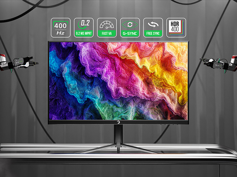 GamePower Lucid S40 24.5'' 400Hz 0.2Ms Fast VA E Spor Pivot RGB FHD Gaming Monitör (Sıfır Ölü Piksel Garantili)