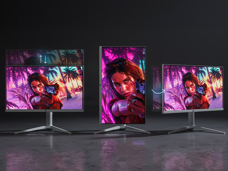 GamePower Rapid V90 27″ 300Hz 0.5Ms Fast VA FHD Pivot RGB Gaming Monitör