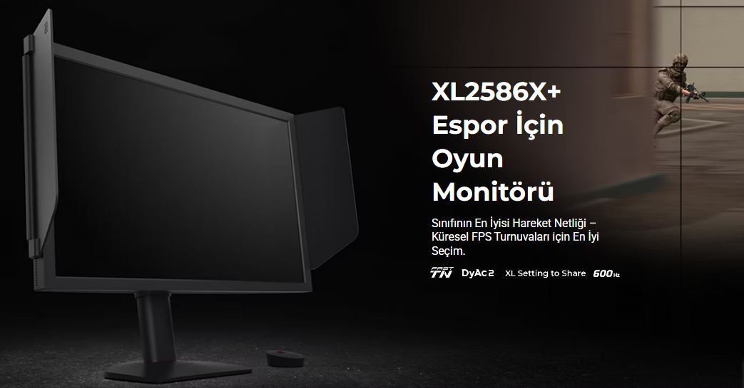 BenQ Zowie XL2586X+ 24.1″ 600Hz 0.5Ms HDMI DP FreeSync Premium Fast TN FHD E-spor Gaming Monitör