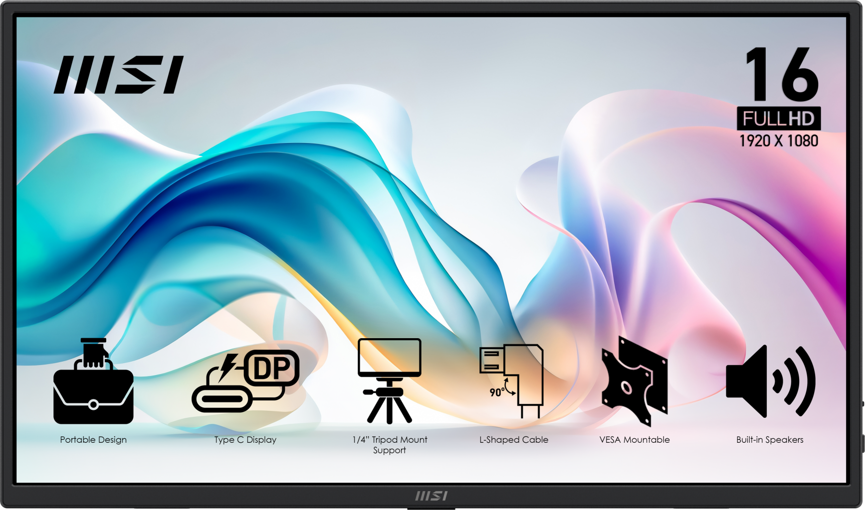 MSI PRO MP165 E6 15.6″ 60Hz 4Ms FHD IPS Taşınabilir Monitör