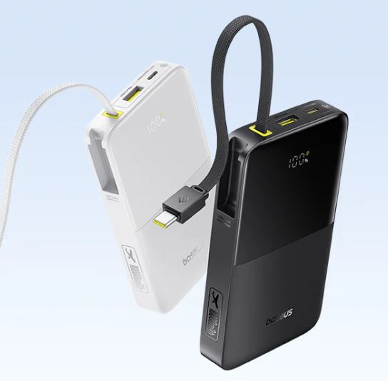 Baseus EnerFill FC51 Bipow2 Pro Siyah Power Bank 10000mAh 22.5W Taşınabilir Şarj Cihazı 