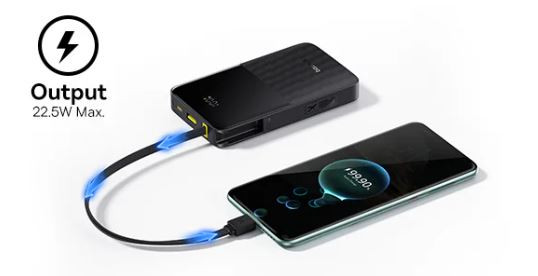 Baseus EnerFill FC51 Bipow2 Pro Siyah Power Bank 10000mAh 22.5W Taşınabilir Şarj Cihazı