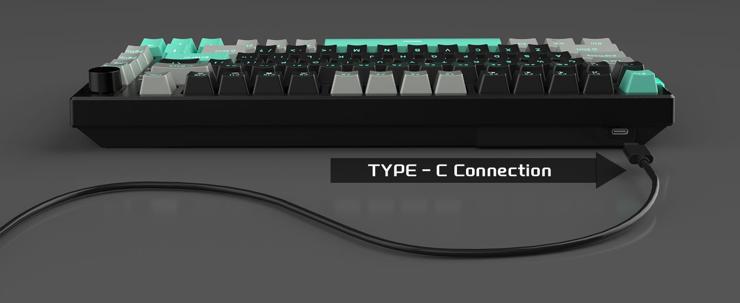 MageGee SKY98 99 Tuş Gasket RGB Hot-Swap Kablolu Siyah-Gri Gaming Klavye