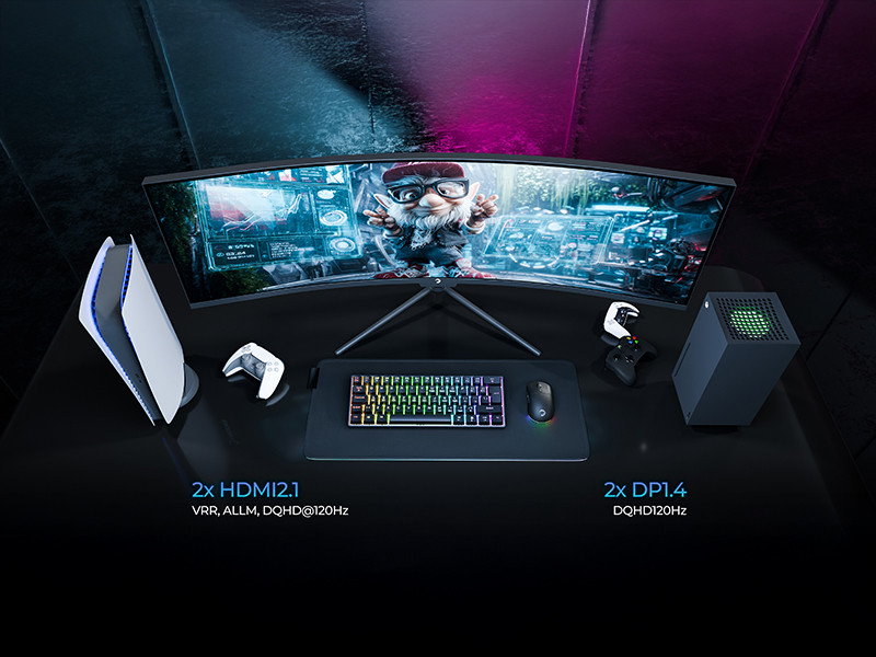 GamePower Kora DQ49 49″ 120Hz Dual QHD RGB Fast VA Curved Gaming Monitör