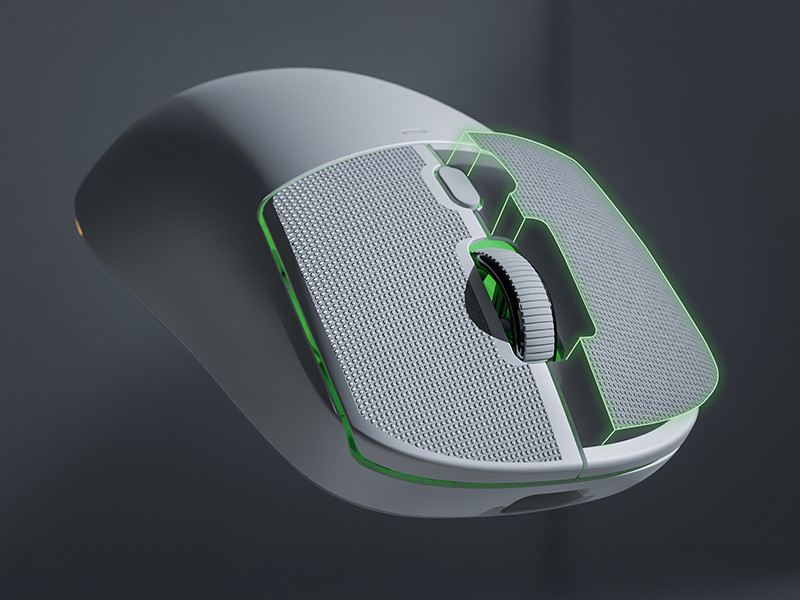 GamePower Fenix 24.000DPI Triple Mode (Kablolu/Bluetooth/2.4G) Beyaz Gaming Mouse