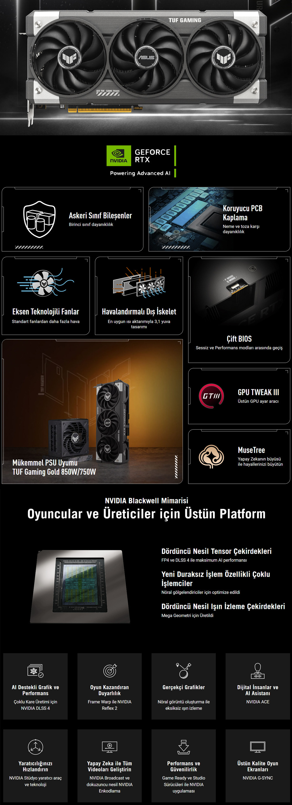 ASUS TUF GAMING GeForce RTX 5060 8GB Edition TUF-RTX5060-8G-GAMING GDDR7 128Bit Gaming Ekran Kartı