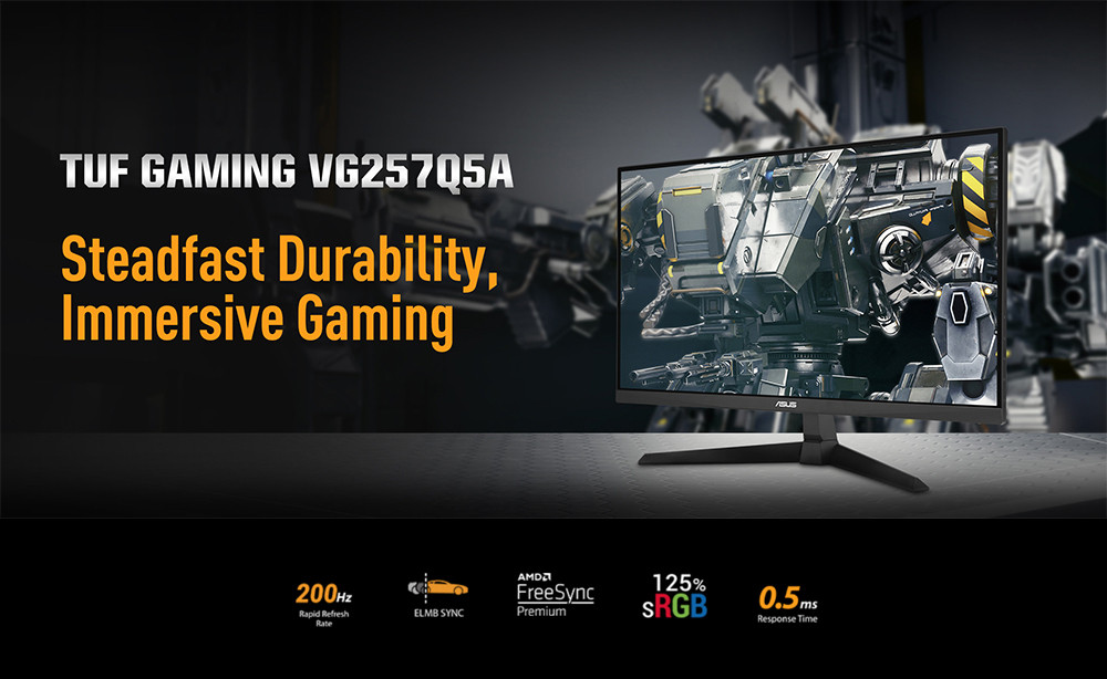 ASUS TUF GAMING VG257Q5A  24.5″ 200Hz 0.5ms Gaming AI ELMB  Full HD Fast VA Gaming (Oyuncu) Monitör