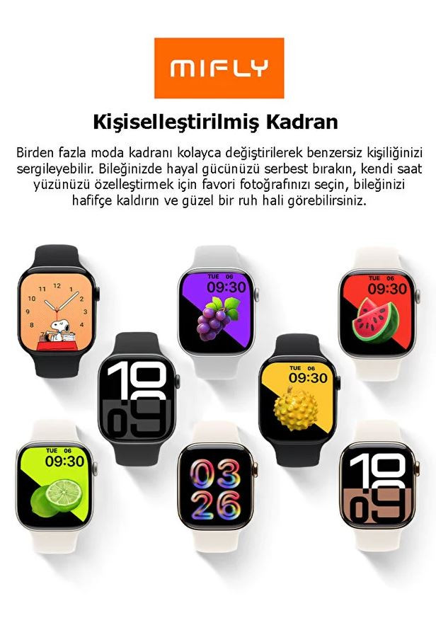 MiFly S10 Pro 46mm Gri Akıllı Saat 
