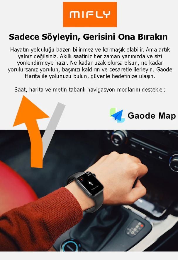 MiFly S10 Pro 46mm Gri Akıllı Saat 