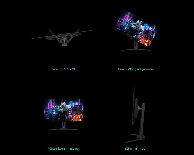 Gigabyte Aorus  FO32U2 31.5″ 0.03ms GTG 240 Hz OLED Gaming Monitör 