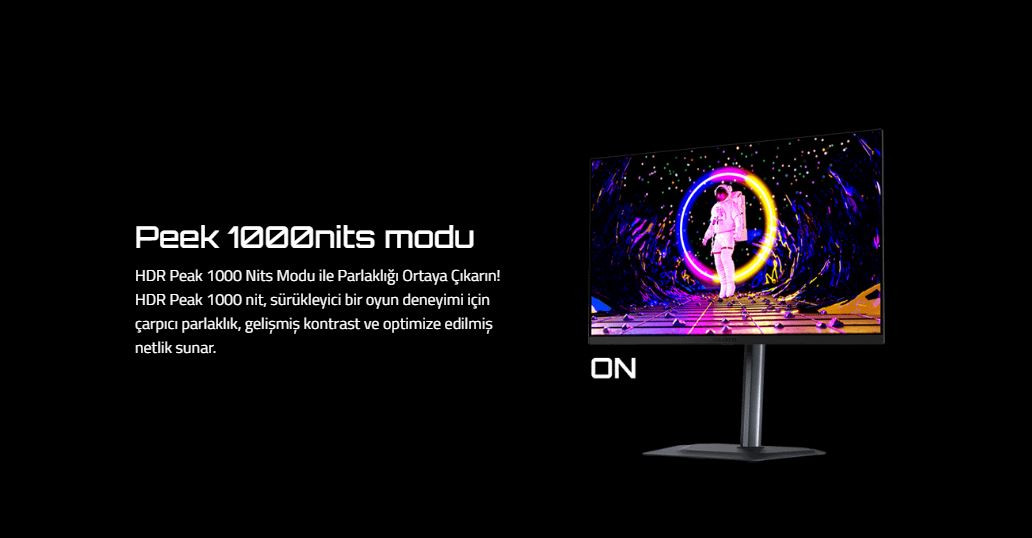 Gigabyte MO27U2 27″ 240Hz 0.03Ms HDMI,DisplayPort FreeSync G-Sync QD-OLED 4K Gaming Monitör