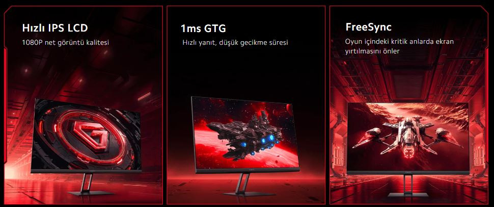 Xiaomi G24i EU 23.8″ 180Hz 1ms Full HD Fast IPS Gaming (Oyuncu) Monitör