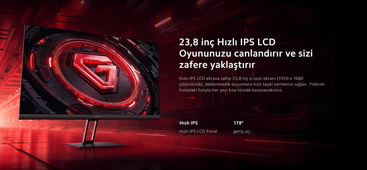 Xiaomi G24i EU 23.8″ 180Hz 1ms Full HD Fast IPS Gaming (Oyuncu) Monitör